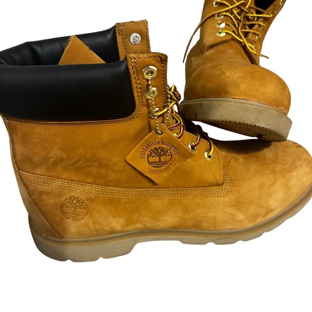 Timberland Men’s 6-Inch Premium Waterproof Boots Wheat Nubuck Sz 13 Style 18094 - Picture 2 of 14